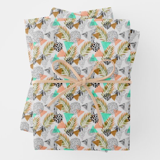 Abstraktes geometrisches Muster Geschenkpapier Set (Beispiel)