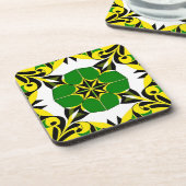 Abstraktes geometrisches Muster Getränkeuntersetzer (Linke Seite)