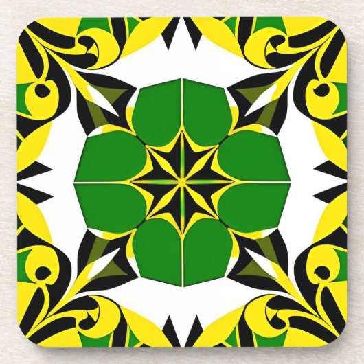 Abstraktes geometrisches Muster Getränkeuntersetzer (Vorderseite)