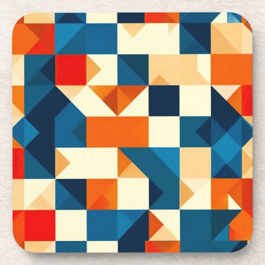 Abstraktes geometrisches Muster Getränkeuntersetzer (Vorderseite)