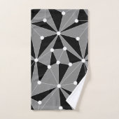 Abstraktes geometrisches Muster - grau.  Badhandtuch Set (Handtuch)