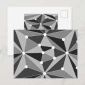 Abstraktes geometrisches Muster - grau, schwarz un Postkarte (Vorne/Hinten)
