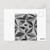 Abstraktes geometrisches Muster - grau, schwarz un Postkarte (Rückseite)