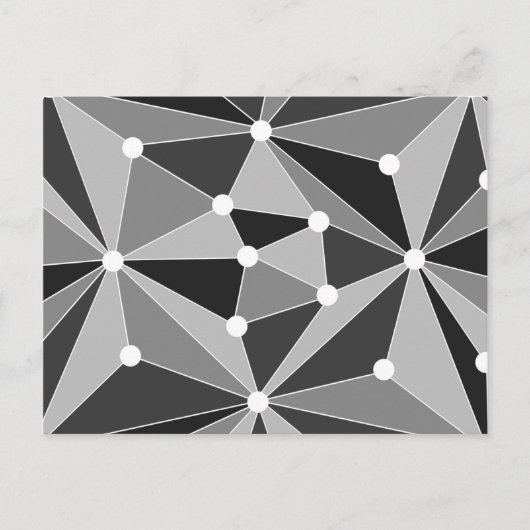 Abstraktes geometrisches Muster - grau, schwarz un Postkarte (Vorderseite)