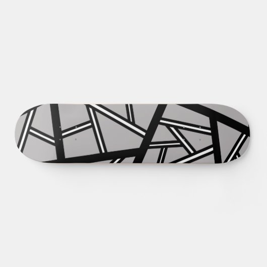 Abstraktes geometrisches Muster - grau Skateboard (Horizontal)