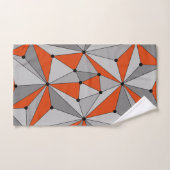 Abstraktes geometrisches Muster - grau und orange. Handtuch (Handtuch)