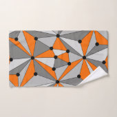 Abstraktes geometrisches Muster - grau und orange. Handtuch (Handtuch)