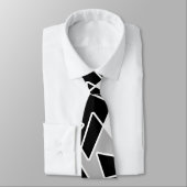 Abstraktes geometrisches Muster - grau und weiß. Krawatte (Gebunden)