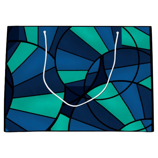 Abstraktes geometrisches Muster Große Geschenktüte (Vorderseite)