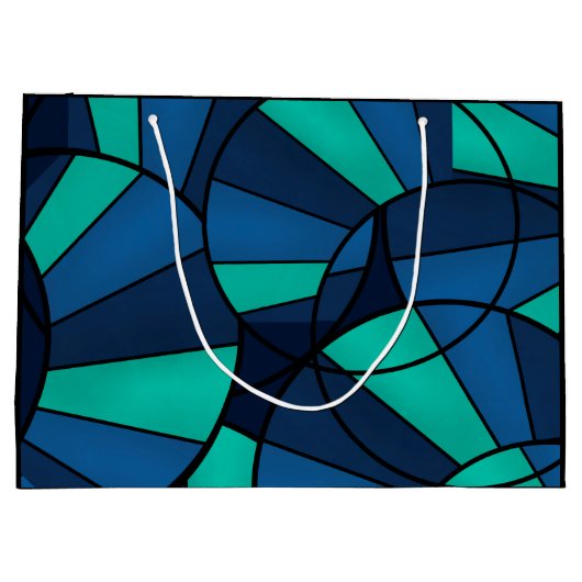 Abstraktes geometrisches Muster Große Geschenktüte (Rückseite)