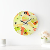 Abstraktes geometrisches Muster große Uhr (Zuhause)