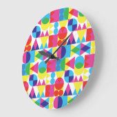 Abstraktes geometrisches Muster. Große Wanduhr (Winkel)
