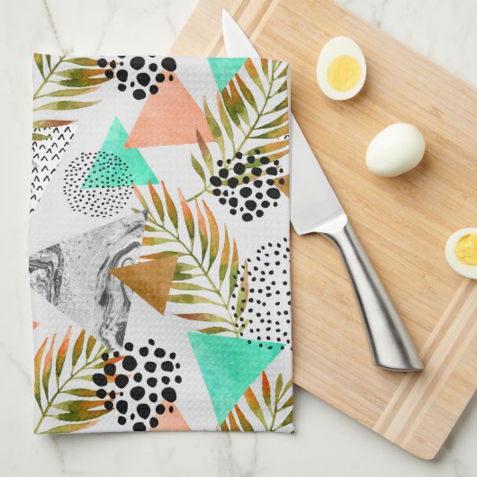 Abstraktes geometrisches Muster Handtuch (Viertel Falte)