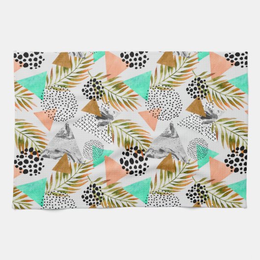 Abstraktes geometrisches Muster Handtuch (Horizontal)