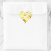 Abstraktes geometrisches Muster Herz-Aufkleber (Tasche)