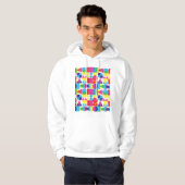 Abstraktes geometrisches Muster. Hoodie (Vorne ganz)