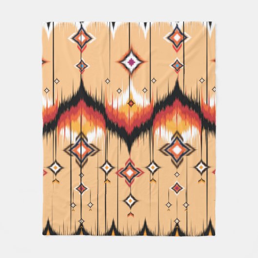 Abstraktes geometrisches Muster, Ikat Geo Fleecedecke (Vorderseite)