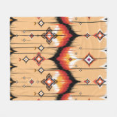 Abstraktes geometrisches Muster, Ikat Geo Fleecedecke (Vorderseite (Horizontal))