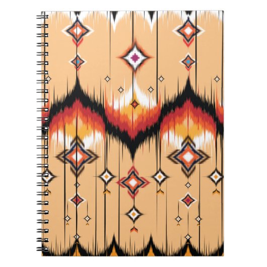 Abstraktes geometrisches Muster, Ikat Geo Notizblock (Vorderseite)
