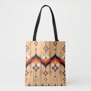 Abstraktes geometrisches Muster, Ikat Geo Tasche