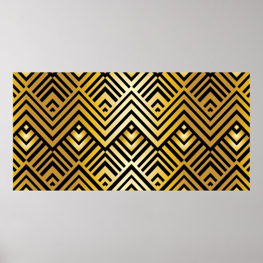 Abstraktes geometrisches Muster im Art-Deko-Stil, Poster (Vorne)