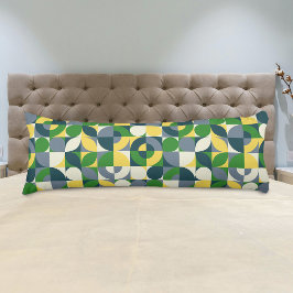 Abstraktes geometrisches Muster im Bauhaus Seitenschläferkissen