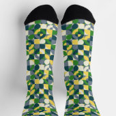 Abstraktes geometrisches Muster im Bauhaus Socken (Oben)
