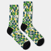 Abstraktes geometrisches Muster im Bauhaus Socken (Rechts)