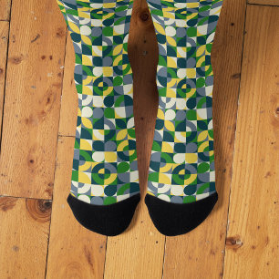 Abstraktes geometrisches Muster im Bauhaus Socken