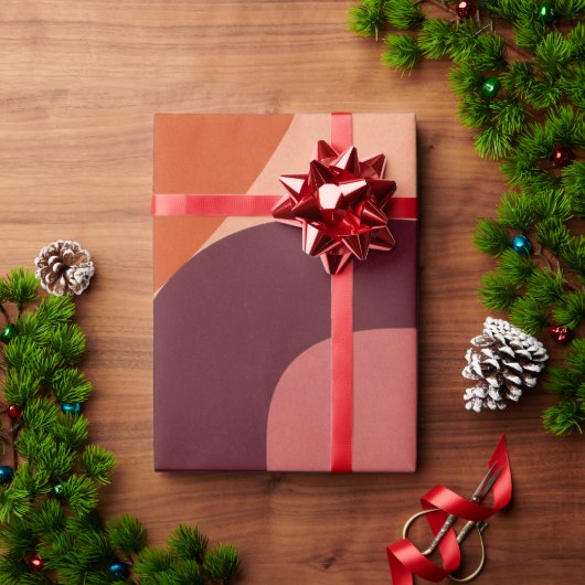 Abstraktes geometrisches Muster im Stil der Mitte Geschenkpapier (Feiertagsgeschenk)