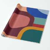 Abstraktes geometrisches Muster im Stil der Mitte Geschenkpapier (Ungerollt)