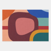 Abstraktes geometrisches Muster im Stil der Mitte Geschenkpapier Set (Vorderseite 2)