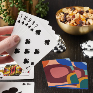 Abstraktes geometrisches Muster im Stil der Mitte  Spielkarten