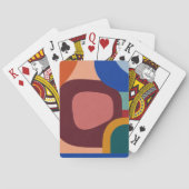 Abstraktes geometrisches Muster im Stil der Mitte Spielkarten (Rückseite)