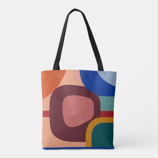 Abstraktes geometrisches Muster im Stil der Mitte Tasche (Rückseite)