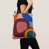 Abstraktes geometrisches Muster im Stil der Mitte Tasche (Von Nahem)