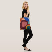 Abstraktes geometrisches Muster im Stil der Mitte Tasche (Am Model)