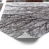 Abstraktes geometrisches Muster im Winter Poster (Ecke)