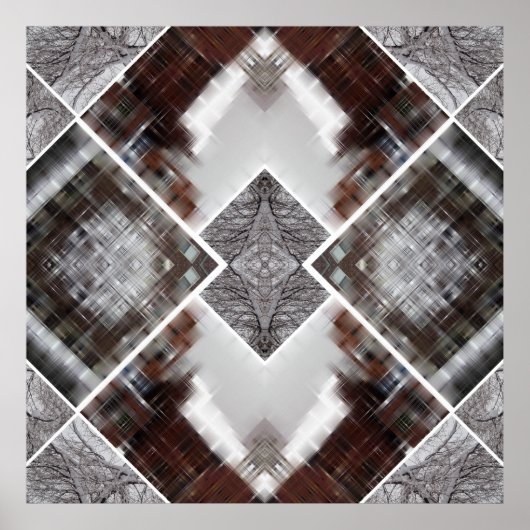 Abstraktes geometrisches Muster im Winter Poster (Vorne)