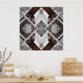 Abstraktes geometrisches Muster im Winter Poster (Küche)