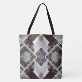 Abstraktes geometrisches Muster im Winter Tasche (Vorderseite)