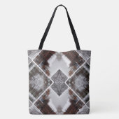 Abstraktes geometrisches Muster im Winter Tasche (Rückseite)