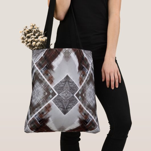 Abstraktes geometrisches Muster im Winter Tasche (Von Nahem)