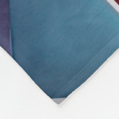 Abstraktes geometrisches Muster in Aquarellfarbe Fleecedecke (Ecke)