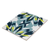 Abstraktes geometrisches Muster in der Marine, Aqu Fliese (Seite)