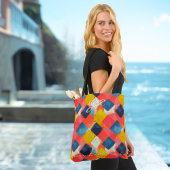 Abstraktes geometrisches Muster in Diamanten Tasche