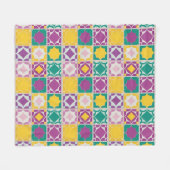 Abstraktes geometrisches Muster in fett gefärbten  Fleecedecke (Vorderseite (Horizontal))
