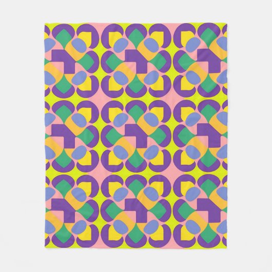 Abstraktes geometrisches Muster in fett gefärbten  Fleecedecke (Vorderseite)