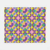 Abstraktes geometrisches Muster in fett gefärbten  Fleecedecke (Vorderseite (Horizontal))