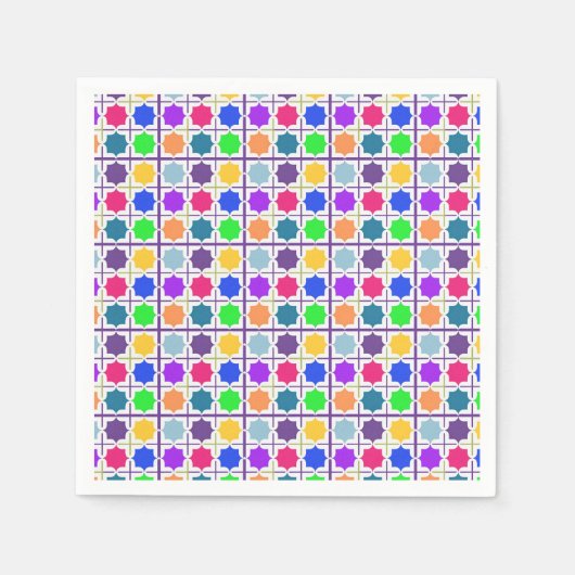 Abstraktes geometrisches Muster in fett gefärbten Serviette (Vorderseite)